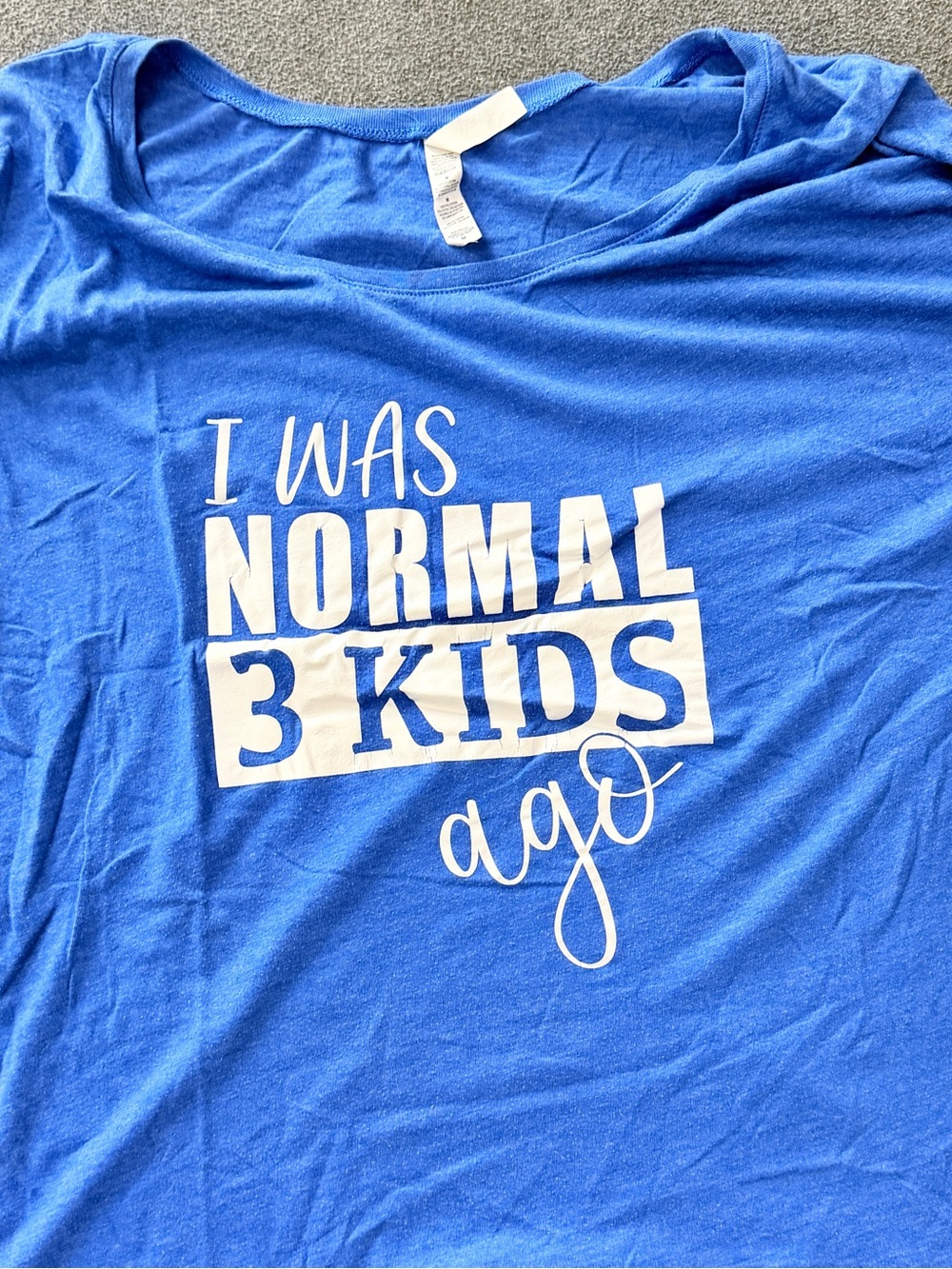 Bella Canvas Was Normal 3 Kids Ago graphic tee women medium casual athletic